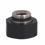 Гайка з футоркою Lidz Kubis Black з нержавіючої сталі чорна для змішувачів та душових систем (LDKUB3132814B49532)