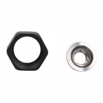 Гайка з футоркою Lidz Kubis Black з нержавіючої сталі чорна для змішувачів та душових систем (LDKUB3132814B49532)