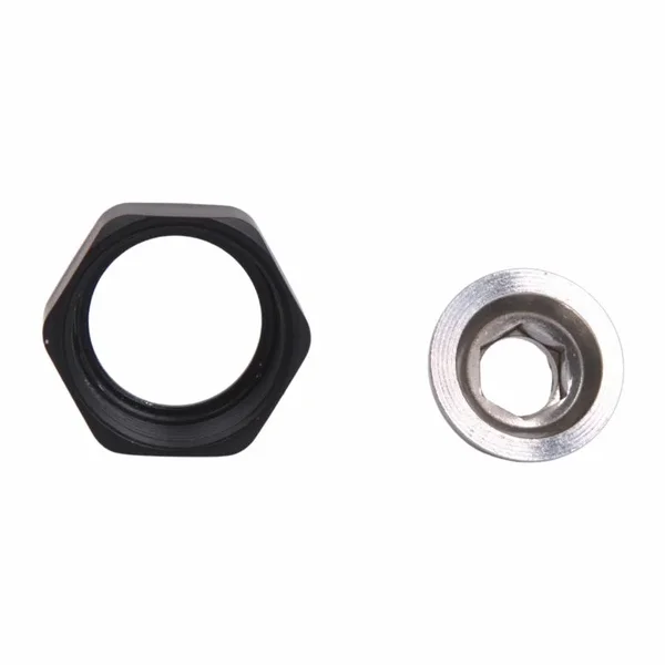 Гайка з футоркою Lidz Kubis Black з нержавіючої сталі чорна для змішувачів та душових систем (LDKUB3132814B49532)
