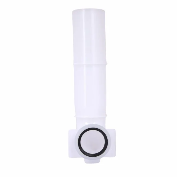 Кутова трубка змиву Qtap QTSTD167W49807 Standard пластикова біла для інсталяції (QTSTD167W49807)