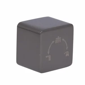 Ручка Qtap Gemini латунная gunmetal black PVD для душевой системы скрытого монтажа на три потребителя (QTGEM241303050059)