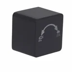 Ручка Qtap Gemini латунна чорна матова для душової системи прихованого монтажу на 2 споживача (QTGEM2413030BLA50061)