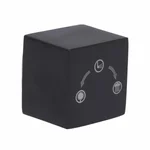 Ручка Qtap Gemini латунна, збройова сталь, для душової системи прихованого монтажу на два споживачі (QTGEM257323250062)