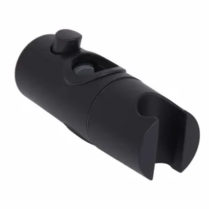 Держатель ручной лейки Qtap Gemini круглый пластиковый черный матовый на душевую стойку (QTGEM472393113BLA50123)