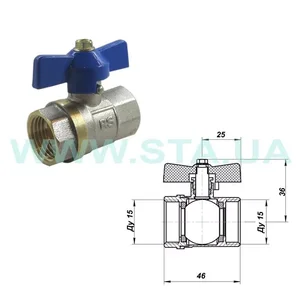 Кран кульовий STA    1/2