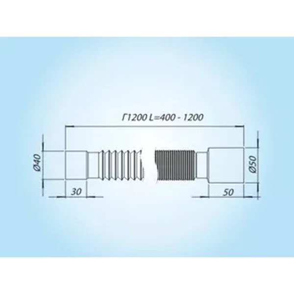 Гофротруба SOLOPLAST Г-1200 пластиковая 40×50 мм 400-1200 мм (1003886)