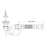 Сифон для душового піддону Kronoplast П-1055 1 1/2″, Ø40 x 40/50 (SV14000033)