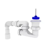 Сифон для ванни Kronoplast П-0555 1 1/2″, з ревізією та гнучкою трубкою Ø40 x 40/50 (SR14000033)