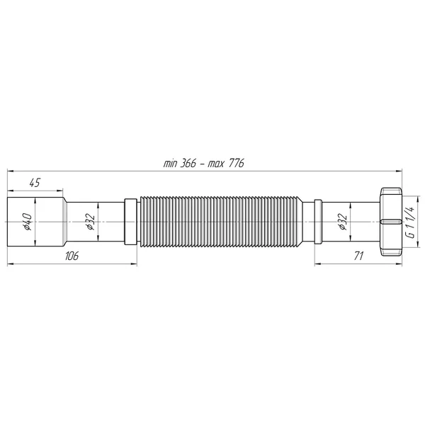 Гнучка труба ANI-plast K207, 1 1/4