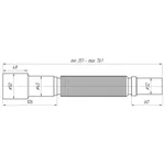 Гнучка труба ANI-plast K306, 32 x 40/50 (351-761 мм)