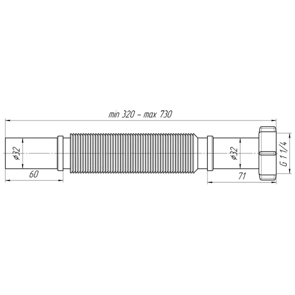 Гофра ANI PLAST K203 пластиковая 1 1/4