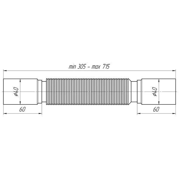 Гнучка труба ANI-plast K303 32 (305-715 мм)