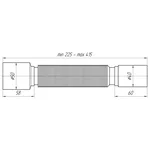 Гнучка труба ANI-plast K435, 40 x 50 - 375 (225-415 мм)