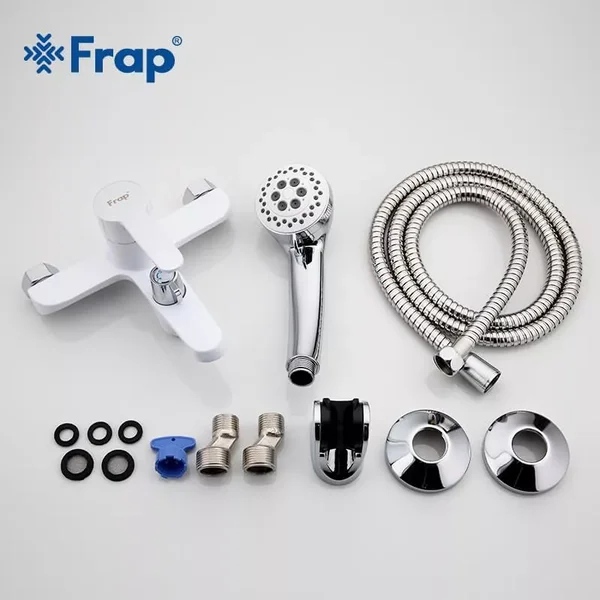 Змішувач для ванни Frap F3241, білий/хром