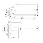 Змішувач для ванни Frap F2246, хром