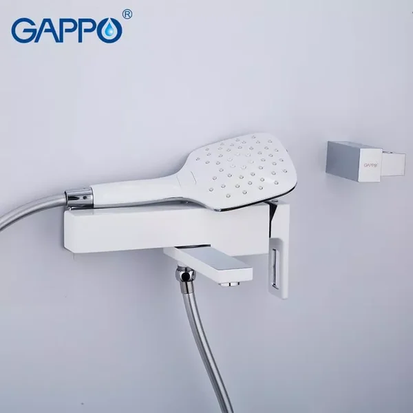 Змішувач для ванни GAPPO G3217-8, білий/хром