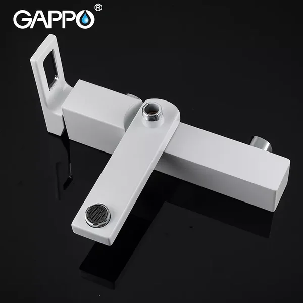 Змішувач для ванни GAPPO G3217-8, білий/хром