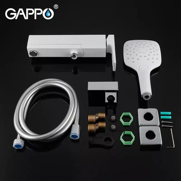 Змішувач для ванни GAPPO G3217-8, білий/хром