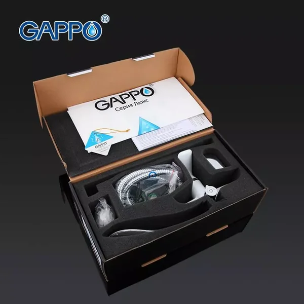 Змішувач для ванни GAPPO G2248, білий/хром