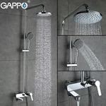 Душова система GAPPO G2402, вилив - перемикач на лійку, хром