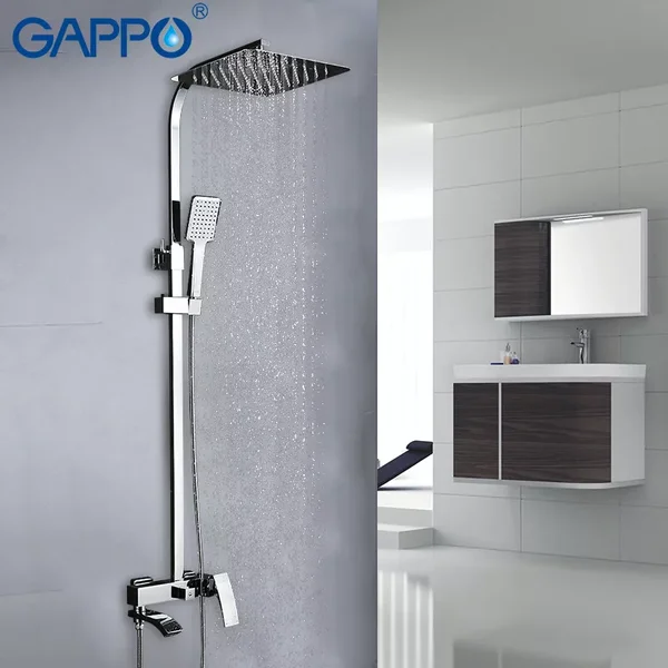Душова система GAPPO G2407, вилив - перемикач на лійку, хром