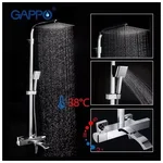 Душова система з термостатом GAPPO G2407-40, вилив - перемикач на лійку, хром