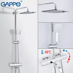 Душова система з термостатом GAPPO G2491, вилив - перемикач на лійку, хром