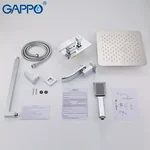 Вбудована душова система GAPPO G7107, вилив - перемикач на лійку, 3-функції, хром