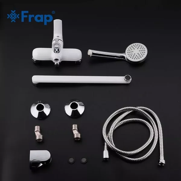 Змішувач для ванни Frap F2231, білий/хром