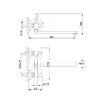 Змішувач для ванни Frap F2225, хром