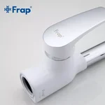 Змішувач для кухні Frap F4453-03 з гнучким виливом, білий/хром