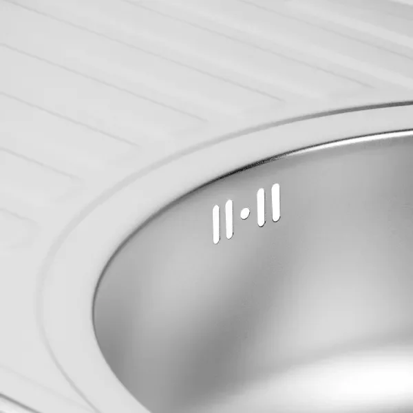 Кухонна мийка WEZER 7750(06) Satin 770x500x160 мм + сифон