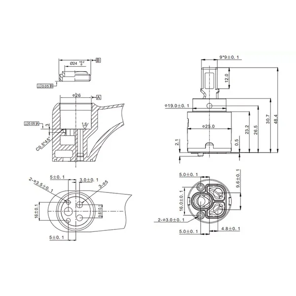 Картридж GAPPO G54 Sedal 25 мм