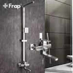 Душева система Frap F24802, поворотний вилив - перемикач на лійку, 1 режим, нержавіюча сталь