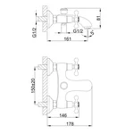 Змішувач для ванни Frap F3019-4, бронза
