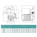 Насосна станція SHIMGE PW370, Hmax 36 м, Qmax 40 л/хв