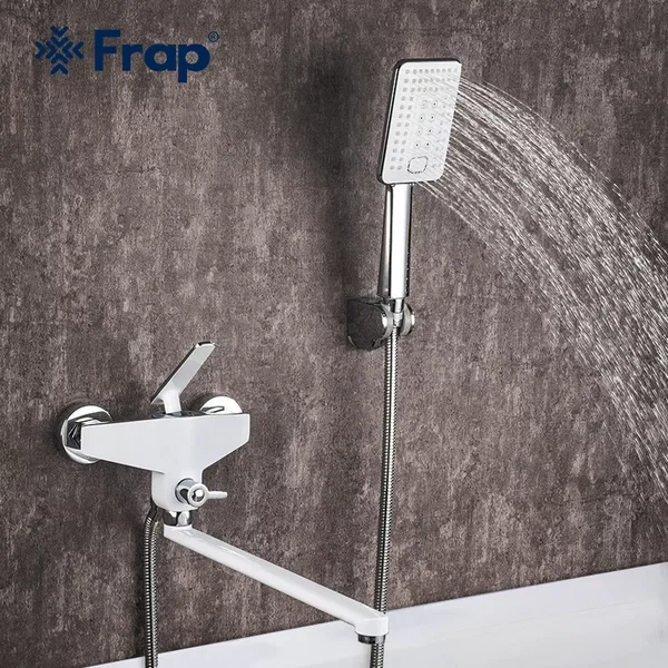 Змішувач для ванни Frap F2258, білий/хром
