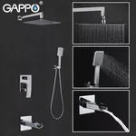 Вбудована душова система GAPPO G7107-20, вилив - перемикач на лійку, 3-функції, хром