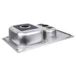 Кухонна мийка WEZER 7850(08) Satin 780x500x180 мм + сифон