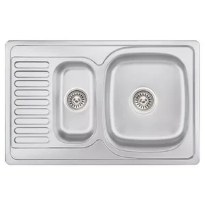 Кухонна мийка WEZER 7850(08) Satin 780x500x180 мм + сифон
