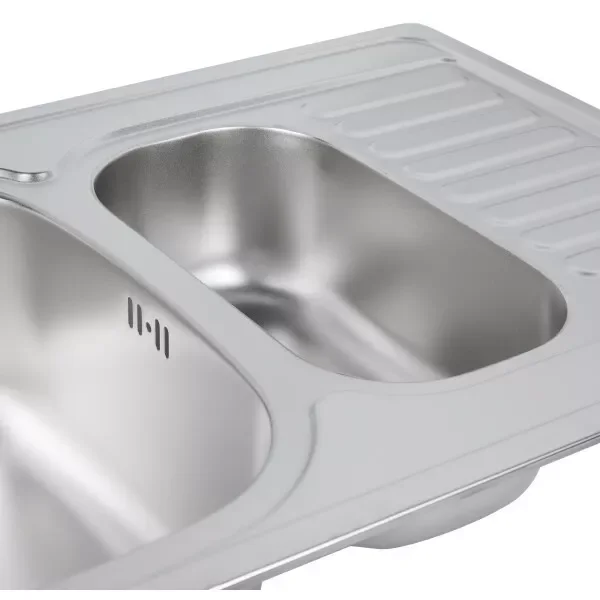 Кухонна мийка WEZER 7850(08) Satin 780x500x180 мм + сифон