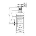 Кран-букса Frap F52-12, 20 шліців 180°