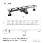 Трап для душу GAPPO G85007-3, 70х500 мм, нержавіюча сталь