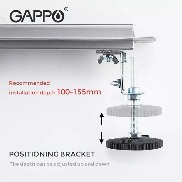 Душевой трап GAPPO G86007-4 из нержавеющей стали с сухим затвором (1037693)