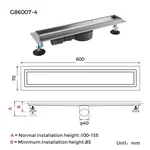 Душевой трап GAPPO G86007-4 из нержавеющей стали с сухим затвором (1037693)
