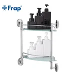 Полиця кутова Frap F1907-2 скляна двоярусна 290×290 мм (1037728)