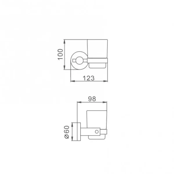 Стакан для зубных щеток Frap F30106 из нержавеющей стали (1037755)