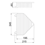 Полиця металева кутова Frap F335, 240х60 мм, хром