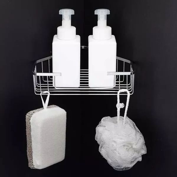 Полиця металева кутова Frap F335, 240х60 мм, хром