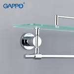 Полиця з тримачем для рушників GAPPO G1807-4, 580х120 мм, хром